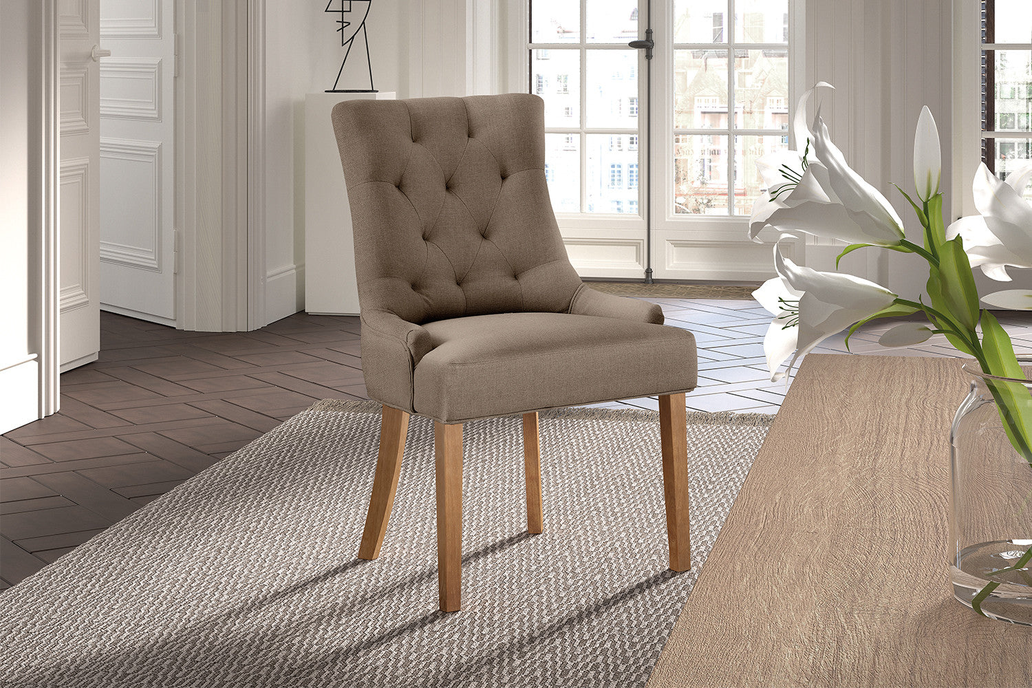 Fauteuil ‘Elegant’ Stof , Taupe