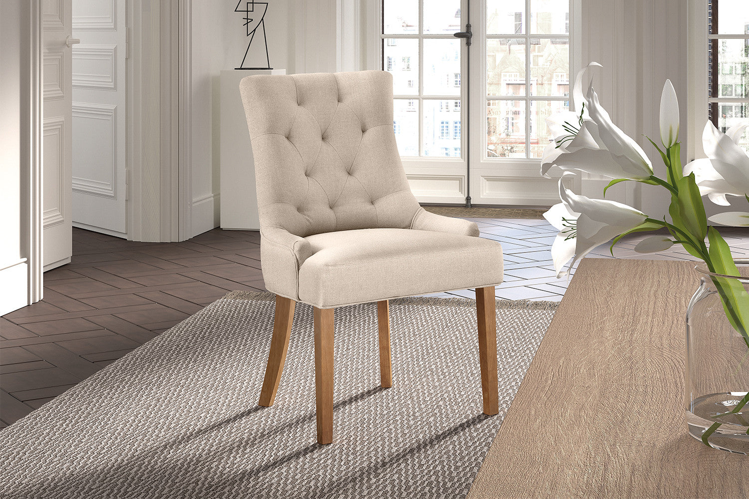 Fauteuil ‘Elegant’ Stof, Zand
