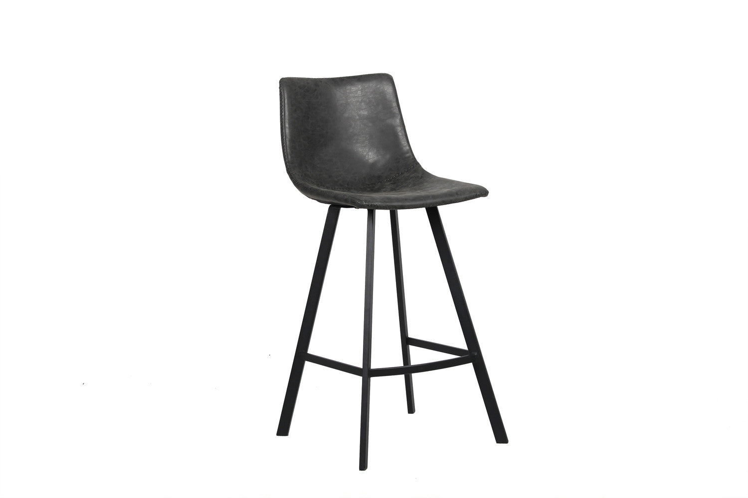 Counterstoel Elian – PU Leer, Zwart
