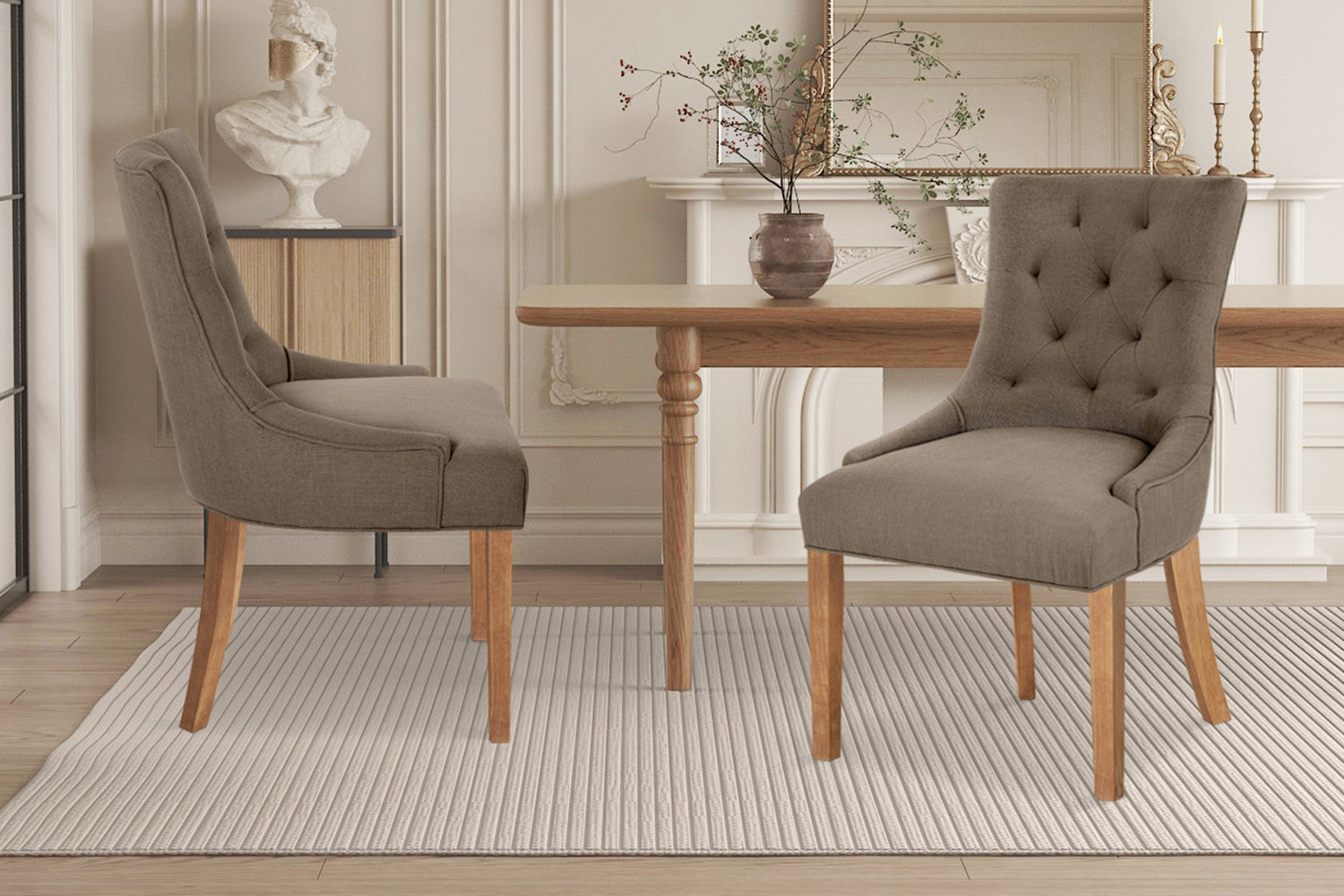 Fauteuil ‘Elegant’ Stof , Taupe