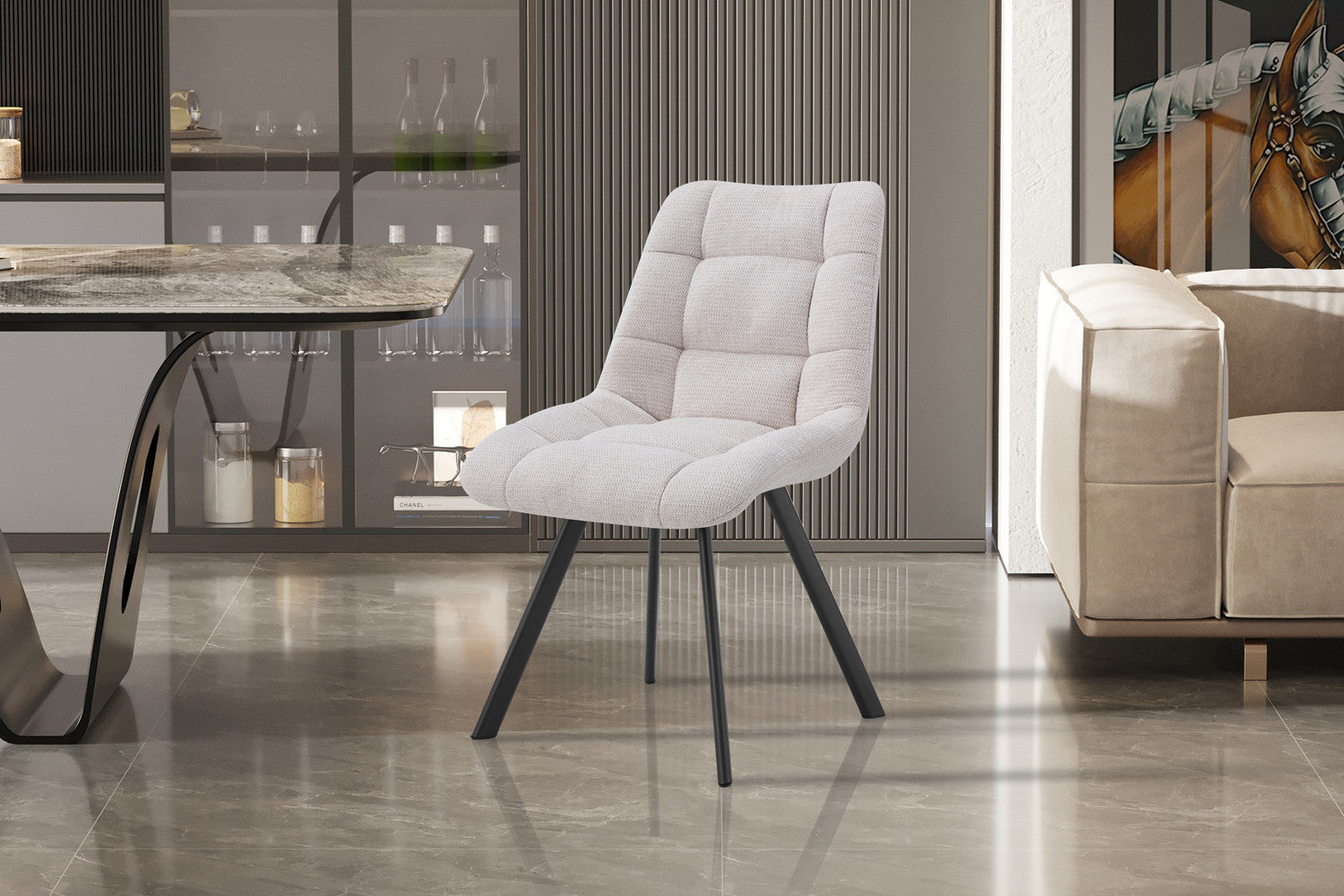 Fauteuil 'Mila' Stof Beige